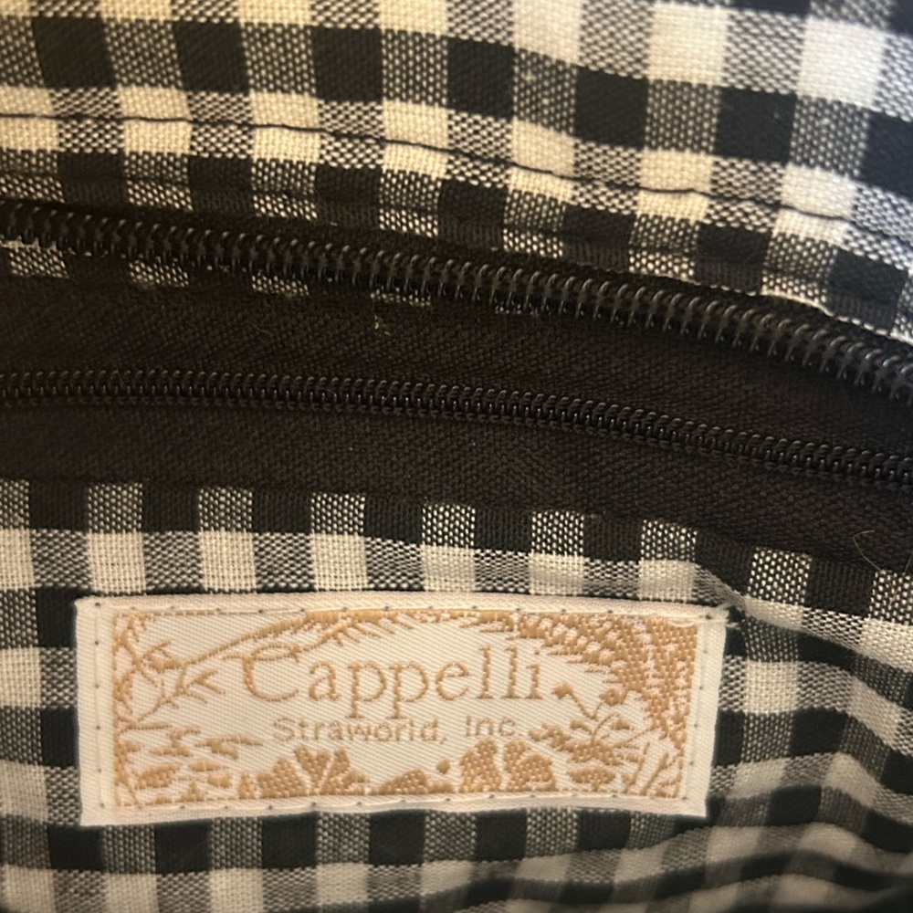 Cappelli Straw World Hand Bag Purse picnic lobster ladybug - Picture 6 of 6